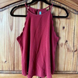 MINE Scallop High Neck Tank Top